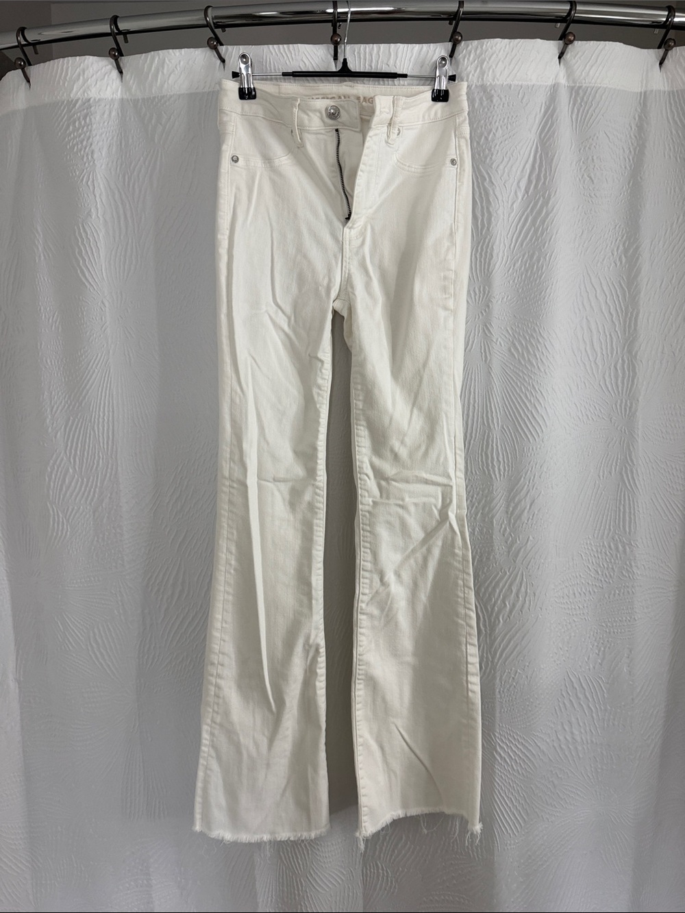 American Eagle Outfitters White High waisted flare jeans
